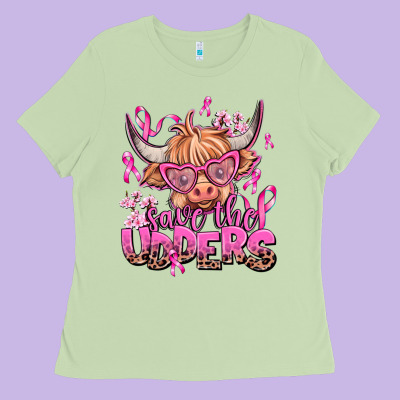 Save The Udders Ladies Tee Designed By Adodesignshop