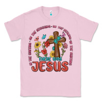 Bubblegum Pink in the waiting there was jesus Classic Tee - MaliasSmallBusiness