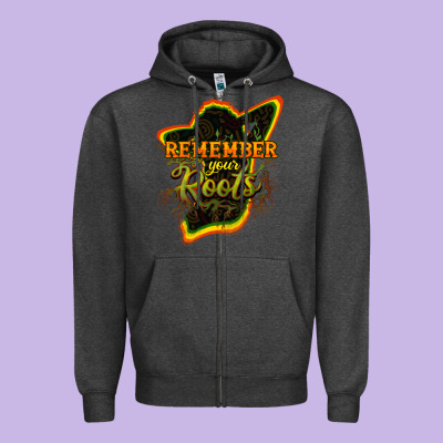 Remember Your Roots Zipper Hoodie Designed By Nancycooperartshop
