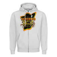 Dove Grey remember your roots Zipper Hoodie - NancyCooperArtShop