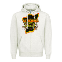Oatmeal Heather remember your roots Zipper Hoodie - NancyCooperArtShop