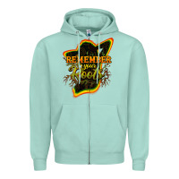 Seafoam remember your roots Zipper Hoodie - NancyCooperArtShop