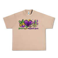 Burro peace love mardi gras Urban Heavy Tee - MaliasSmallBusiness