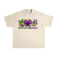 Sandshell peace love mardi gras Urban Heavy Tee - MaliasSmallBusiness