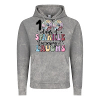 Cloud Rock 100 days of sparkle learning and laugh faux sequin Vintage Hoodie - MaliasSmallBusiness