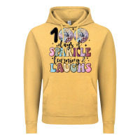 Vintage Mustard 100 days of sparkle learning and laugh faux sequin Vintage Hoodie - MaliasSmallBusiness