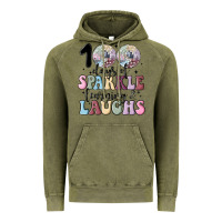 Vintage Olive 100 days of sparkle learning and laugh faux sequin Vintage Hoodie - MaliasSmallBusiness