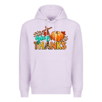 Lilac give thanks Premium Hoodie - CowGirlArtShop