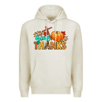 Oatmeal Heather give thanks Premium Hoodie - CowGirlArtShop