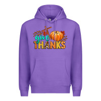 Purple give thanks Premium Hoodie - CowGirlArtShop