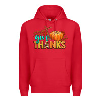 Red give thanks Premium Hoodie - CowGirlArtShop