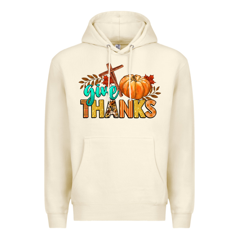 Give Thanks Premium Hoodie by CowGirlArtShop | Teevron