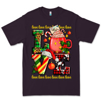 Plum love with coffee cup and christmas lights Premium Tee - AdoDesignShop