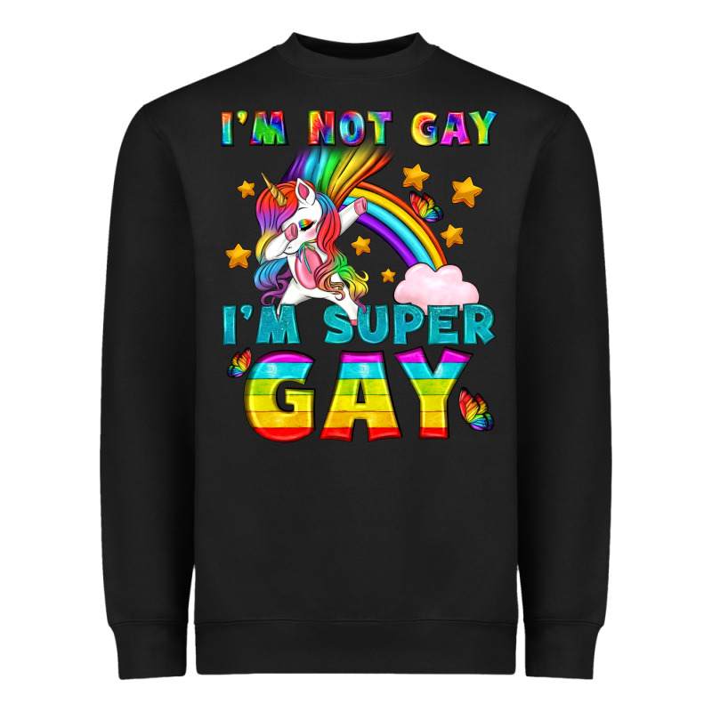 Lgbtq I'm Not Gay I'm Super Gay Heavyweight Sweatshirt by BundleAndBundleShop | Teevron