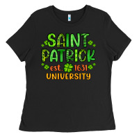 Black saint patrick university Ladies Tee - Artiststas