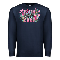 Navy Faith hope cure Cancer Awareness Premium Sweatshirt - HowdyJamesFarm