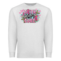 Oatmeal Heather Faith hope cure Cancer Awareness Premium Sweatshirt - HowdyJamesFarm