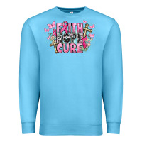 Ocean Blue Faith hope cure Cancer Awareness Premium Sweatshirt - HowdyJamesFarm