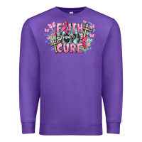 Purple Faith hope cure Cancer Awareness Premium Sweatshirt - HowdyJamesFarm