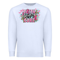 White Faith hope cure Cancer Awareness Premium Sweatshirt - HowdyJamesFarm