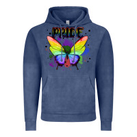 Vintage Denim rainbow butterfly pride lgbtq Vintage Hoodie - MaliasSmallBusiness