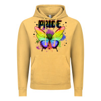 Vintage Mustard rainbow butterfly pride lgbtq Vintage Hoodie - MaliasSmallBusiness