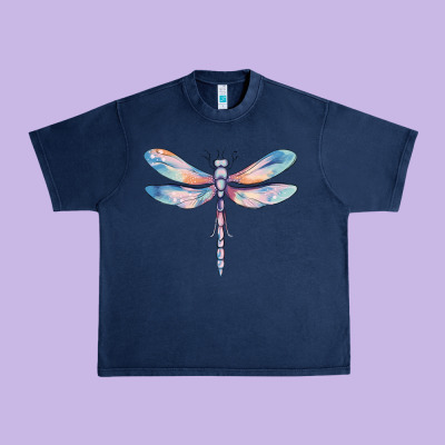 Dragonfly Urban Heavy Tee Designed By Maliassmallbusiness
