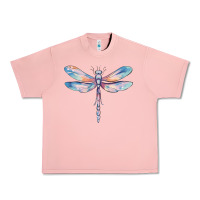 Salmon dragonfly Urban Heavy Tee - MaliasSmallBusiness