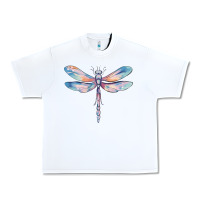 White dragonfly Urban Heavy Tee - MaliasSmallBusiness