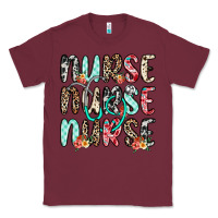 Burgundy nurse nurse nurse Classic Tee - NancyCooperArtShop