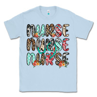Dusty Blue nurse nurse nurse Classic Tee - NancyCooperArtShop