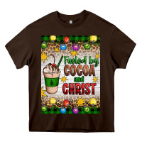 Chocolate Brown christmas fueled by cocoa and christ Heavy Core Tee - Artiststas
