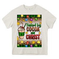 Cream christmas fueled by cocoa and christ Heavy Core Tee - Artiststas