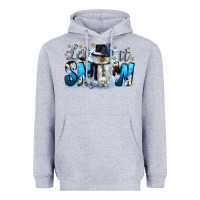 Heather Grey let it snow Heavyweight Hoodie - CowGirlArtShop