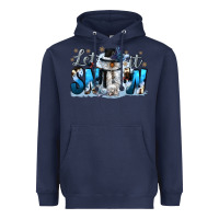Navy let it snow Heavyweight Hoodie - CowGirlArtShop