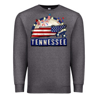 Charcoal Heather tennessee 4th of july Premium Sweatshirt - CowGirlArtShop