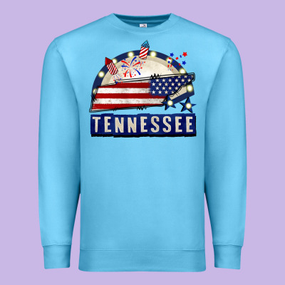Tennessee 4th Of July Premium Sweatshirt Designed By Cowgirlartshop