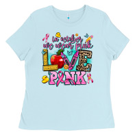 Baby Blue in october we wear pink love pink Ladies Tee - AdoDesignShop