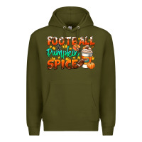 Army Green football pumpkin spice Premium Hoodie - CowGirlArtShop