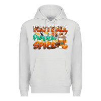 Dove Grey football pumpkin spice Premium Hoodie - CowGirlArtShop