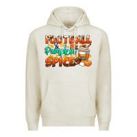 Oatmeal Heather football pumpkin spice Premium Hoodie - CowGirlArtShop