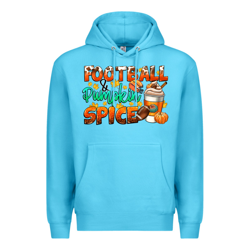Football Pumpkin Spice Premium Hoodie by CowGirlArtShop | Teevron