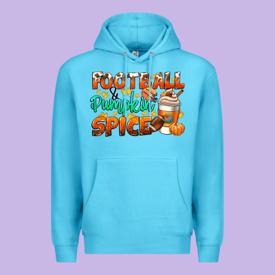 Football Pumpkin Spice Premium Hoodie Designed By Cowgirlartshop
