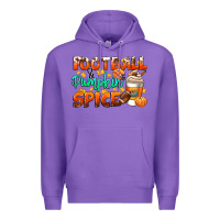 Purple football pumpkin spice Premium Hoodie - CowGirlArtShop