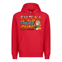 Red football pumpkin spice Premium Hoodie - CowGirlArtShop