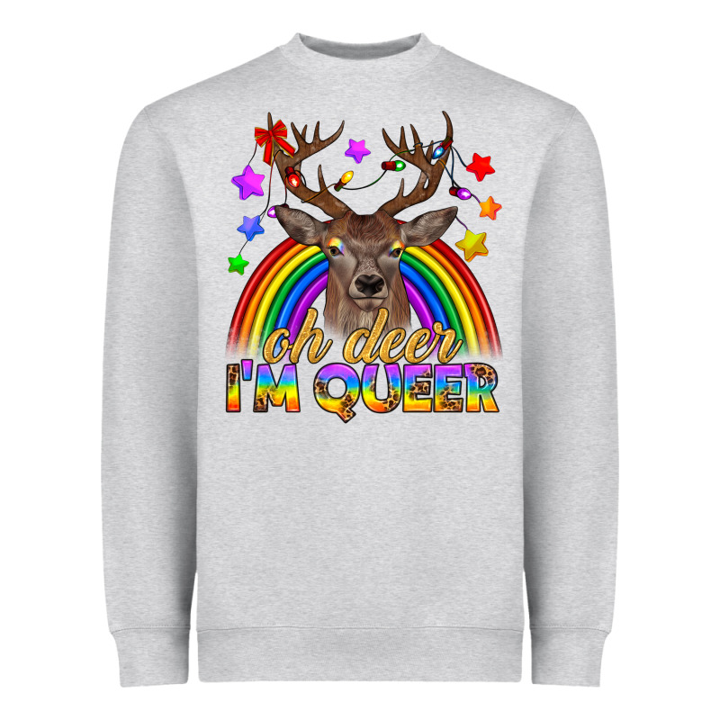 Lgbtq+ Oh Deer I'm Queer Heavyweight Sweatshirt by BundleAndBundleShop | Teevron