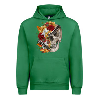 Emerald skull kinda emotionless kinda emotional Urban Hoodie - FaDigitalArtStudio