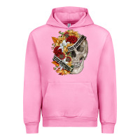 Fuchsia Pink skull kinda emotionless kinda emotional Urban Hoodie - FaDigitalArtStudio