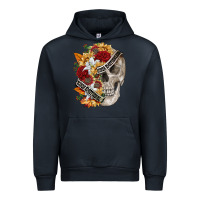 Navy skull kinda emotionless kinda emotional Urban Hoodie - FaDigitalArtStudio