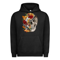 Pigment Black skull kinda emotionless kinda emotional Urban Hoodie - FaDigitalArtStudio